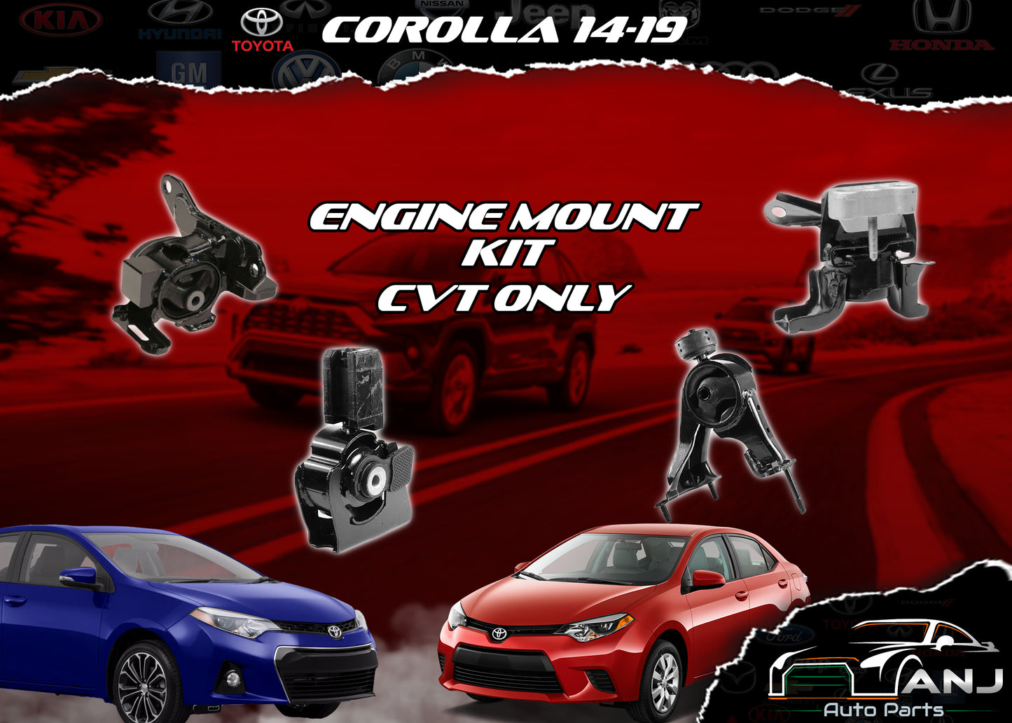TOYOTA COROLLA 2014-2019 MOUNT KIT
