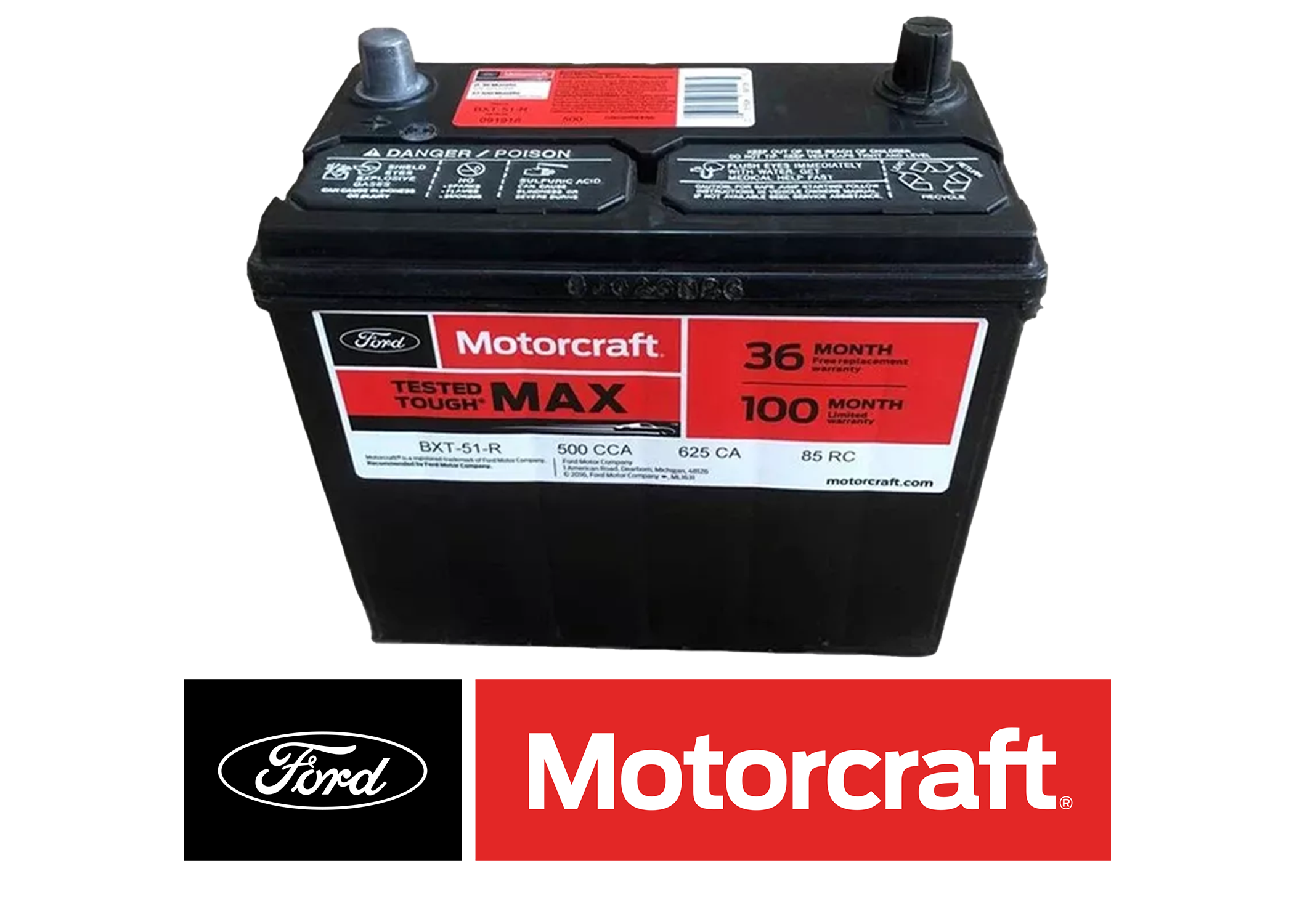 Bxt 59 BXT-51R MOTORCRAFT BATTERY – ANJ Auto Parts