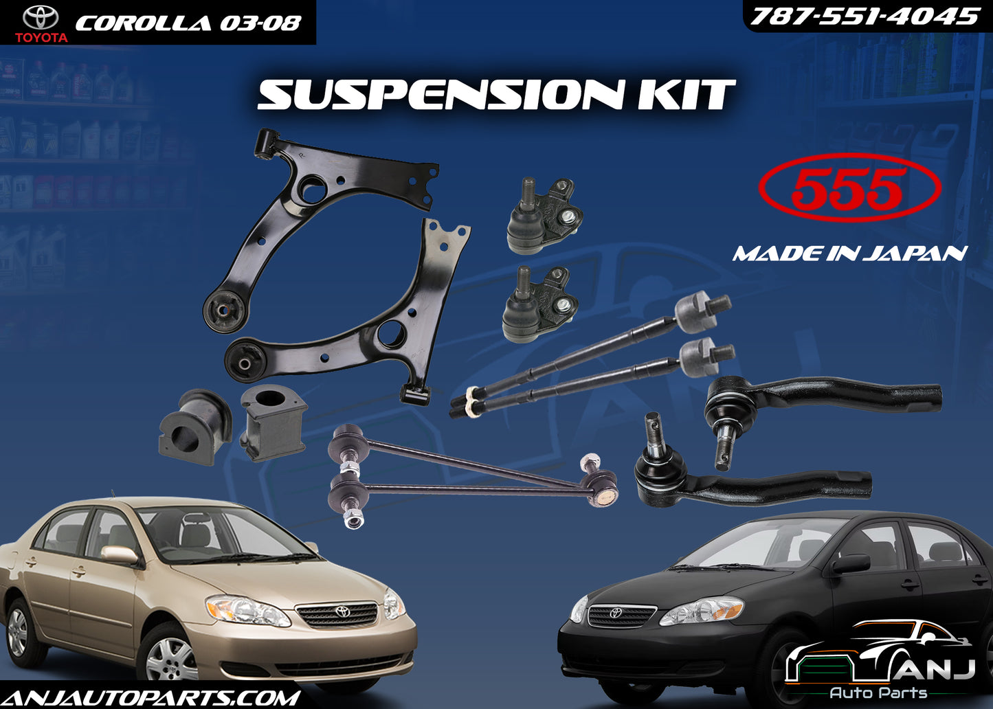 TOYOTA COROLLA 2003-2008 SUSPENSION KIT MADE IN JAPAN 555