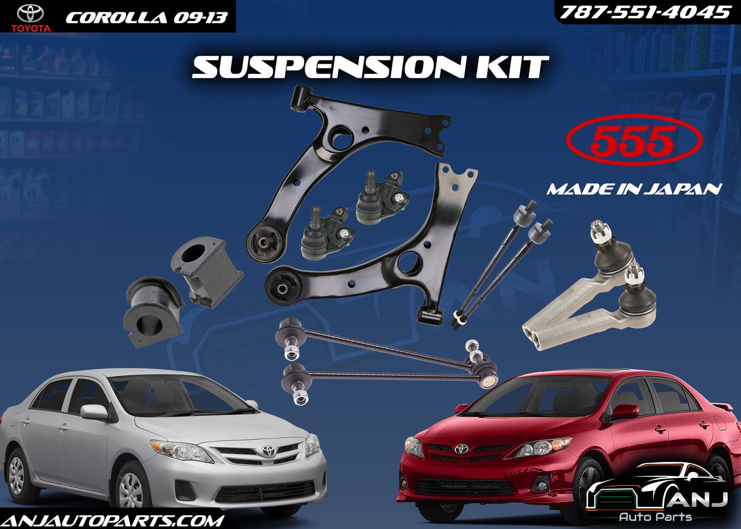 TOYOTA COROLLA 2009-2013 SUSPENSION KIT MADE IN JAPAN 555