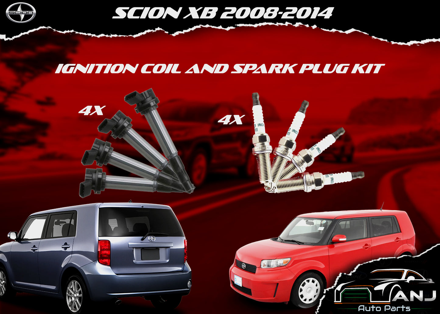 SCION XB 2008-2014 IGNITION COIL KIT