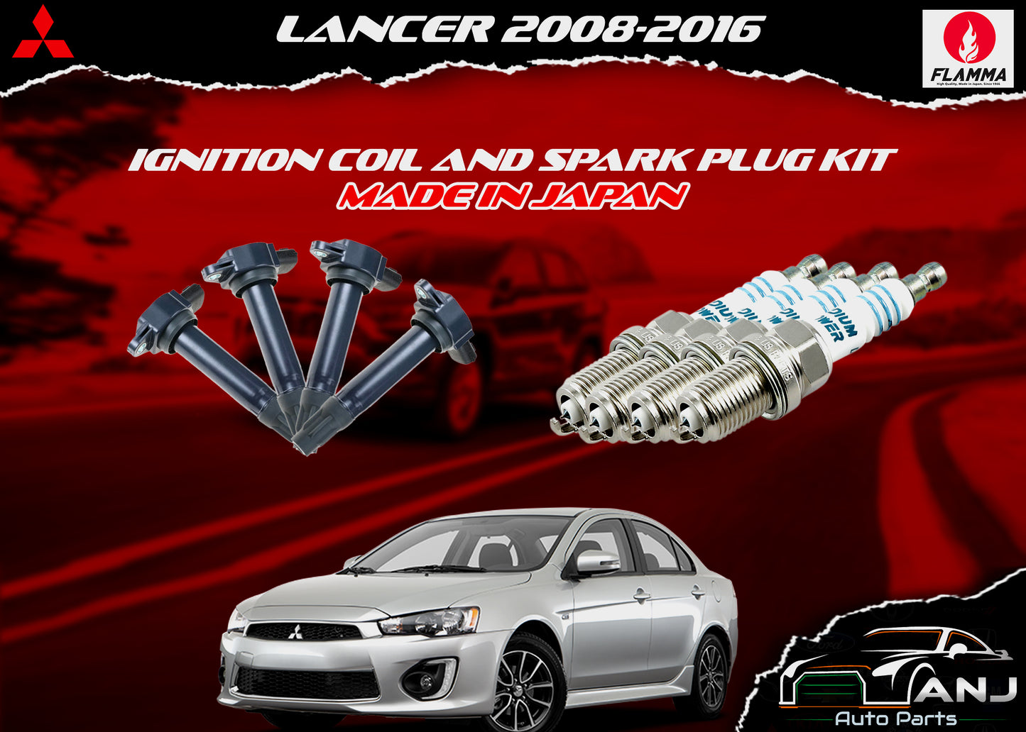 MITSUBISHI LANCER 2008-2017 IGNITION COIL KIT MADE IN JAPAN