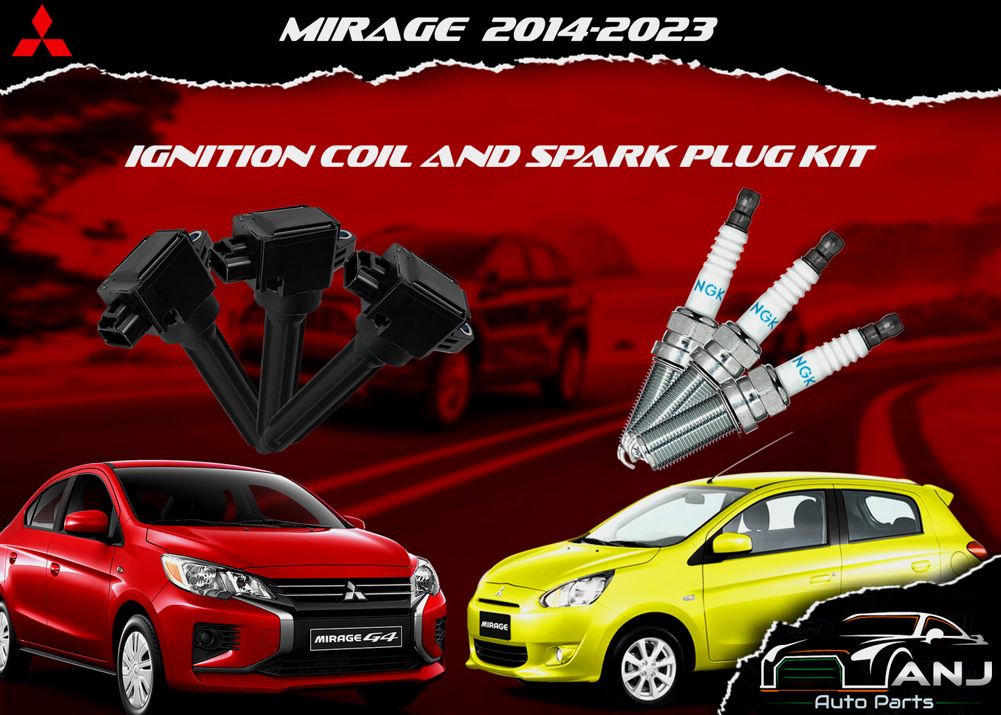 MITSUBISHI MIRAGE 2014-2023 IGNITION COIL KIT