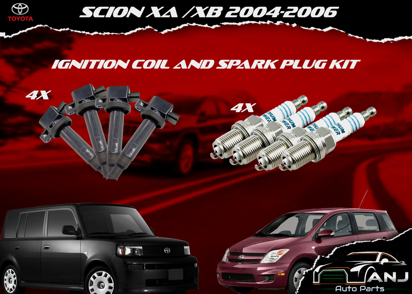 SCION XA & XB 2004-2006  IGNITION COIL KIT