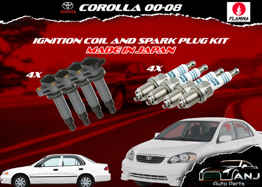 TOYOTA COROLLA 2000-2008 MADE IN JAPAN IGNITION COIL KIT